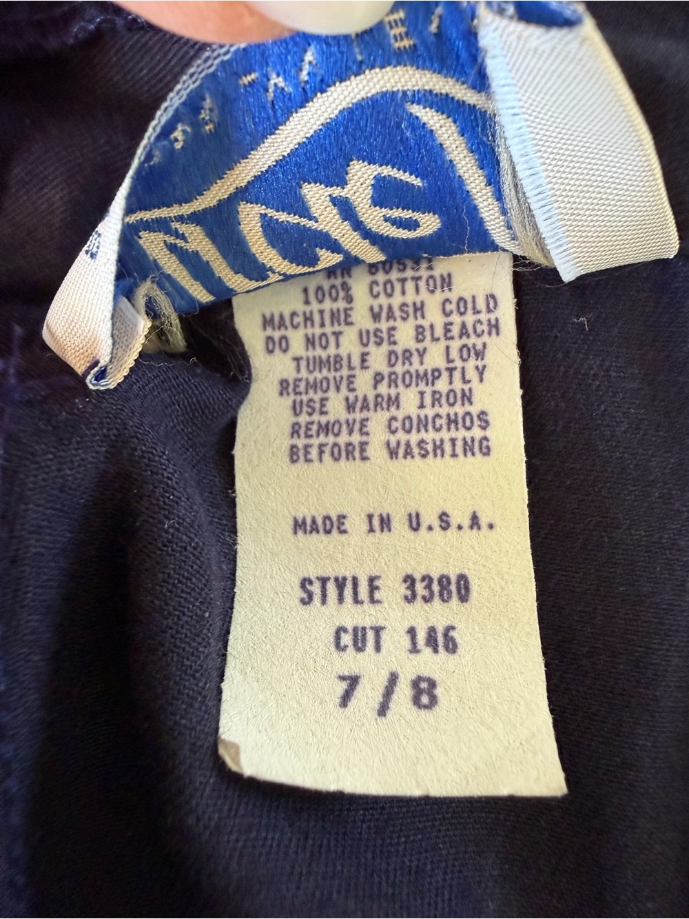Vintage Circle T Western Concho Full Maxi Skirt Navy USA 7/8 - Picture 11 of 15